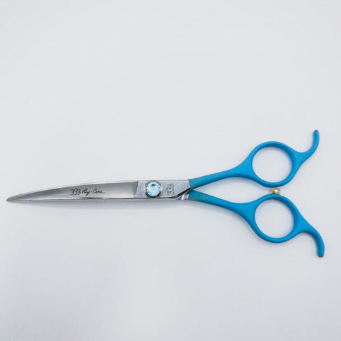 【333ドッグケア333dog care】カラフル カーブシザー トリミングシザー メガネ 右利き トリマー ペット 6.7インチ 中古 sc165