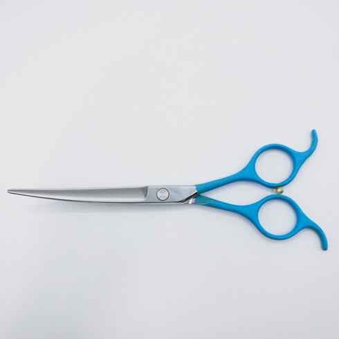 【333ドッグケア333dog care】カラフル カーブシザー トリミングシザー メガネ 右利き トリマー ペット 6.7インチ 中古 sc165