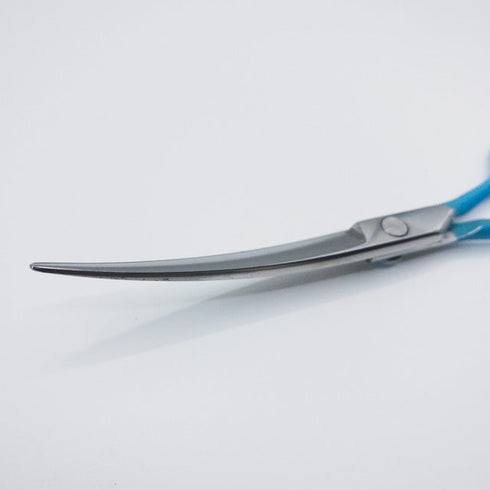 【333ドッグケア333dog care】カラフル カーブシザー トリミングシザー メガネ 右利き トリマー ペット 6.7インチ 中古 sc165