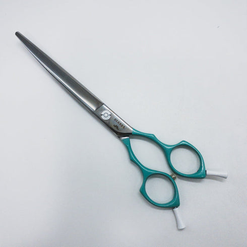 【BEARDS】 LOLO-7.5Nパワフルホワイトミントカーブ トリミングシザー メガネ 右利き トリマー ペット 7.5インチ 中古 sc1652