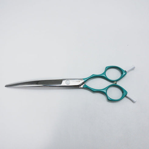 【BEARDS】 LOLO-7.5Nパワフルホワイトミントカーブ トリミングシザー メガネ 右利き トリマー ペット 7.5インチ 中古 sc1652