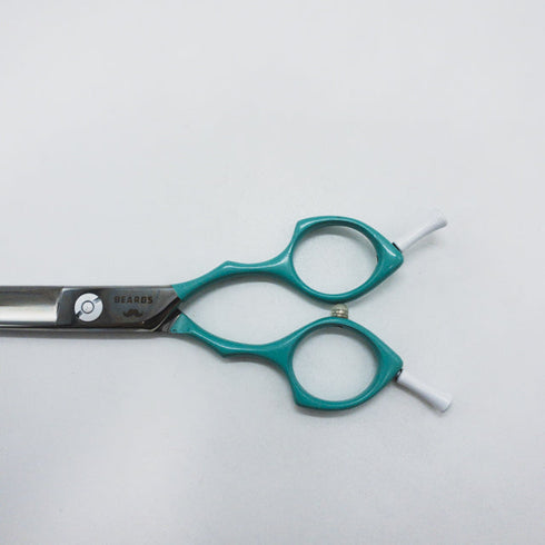 【BEARDS】 LOLO-7.5Nパワフルホワイトミントカーブ トリミングシザー メガネ 右利き トリマー ペット 7.5インチ 中古 sc1652