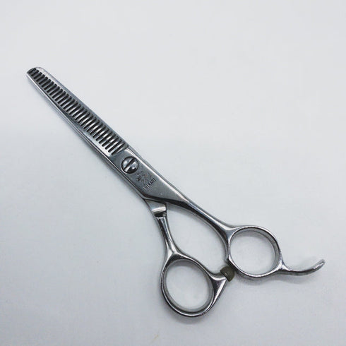 【ヒカリシザーズHIKARI光シザーHIKARI SCISSORS】6032 オフセット シザー セニング 美容ハサミ すきばさみ 美容師 理容師 約40% 右利き 6インチ 中古 sc1657