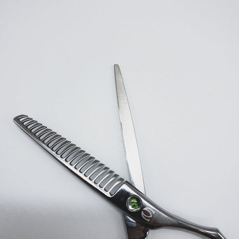 【ミズタニシザーズ ミズタニシザーMIZUTANI SCISSORS】Ichi-Nino-San 3 ベースセニング オフセット シザー セニング 美容ハサミ すきばさみ 美容師 理容師 約25% 右利き 5.8インチ 中古 sc1662