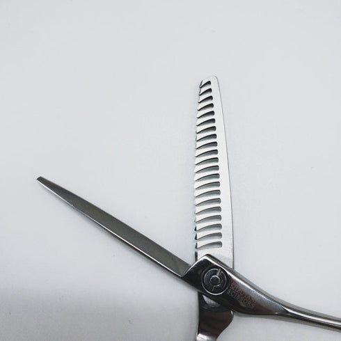 【ミズタニシザーズ ミズタニシザーMIZUTANI SCISSORS】Ichi-Nino-San 3 ベースセニング オフセット シザー セニング 美容ハサミ すきばさみ 美容師 理容師 約25% 右利き 5.8インチ 中古 sc1662