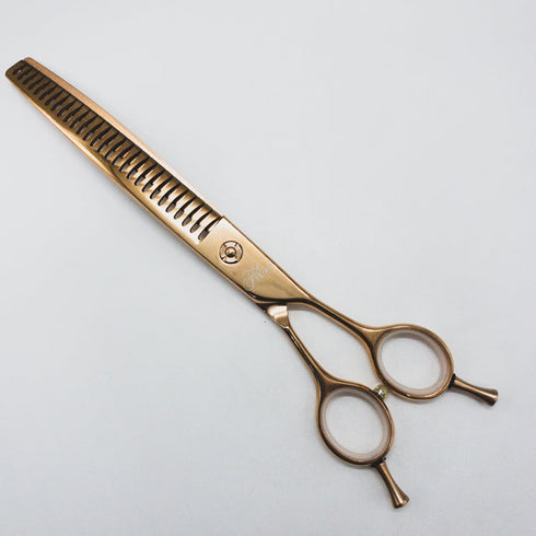 美品【BEARDS】Yurumaruゆるまる カーブ ブレンディング トリミングシザー メガネ 右利き トリマー ペット 8インチ 中古 sc1666