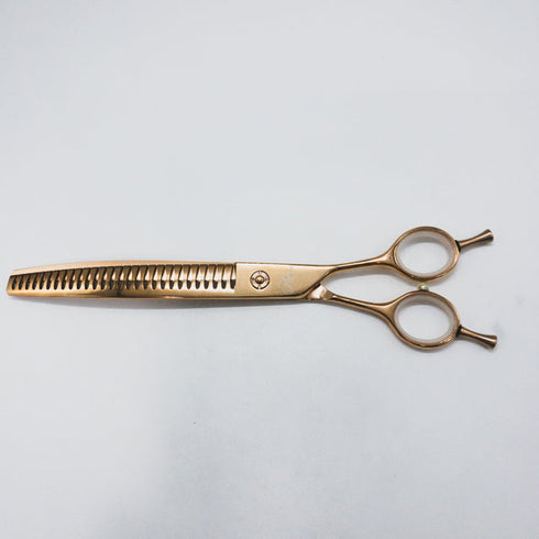 美品【BEARDS】Yurumaruゆるまる カーブ ブレンディング トリミングシザー メガネ 右利き トリマー ペット 8インチ 中古 sc1666