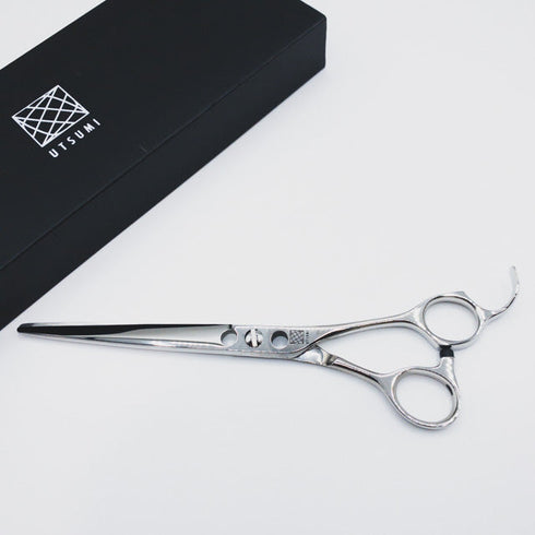 【内海ウツミUTSUMI】WO70C トリミングシザー オフセット 右利き トリマー ペット 7インチ 中古 sc167