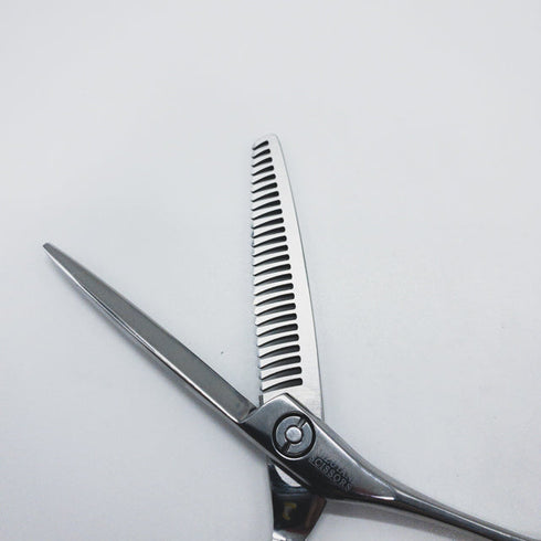 【ミズタニシザーズ ミズタニシザーMIZUTANI SCISSORS】Ichi-Nino-San 4 フィニッシュセニング オフセット シザー セニング 美容ハサミ すきばさみ 美容師 理容師 約15% 右利き 5.8インチ 中古 sc1670