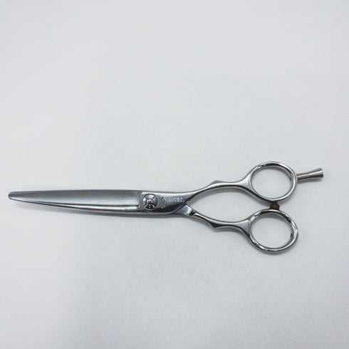 【SHEEMA Hi-TEC島理研】R-cut 65Wカーブ シザー メガネ 理容 美容ハサミ 美容師 理容師 右利き 6.5インチ 中古 sc1673