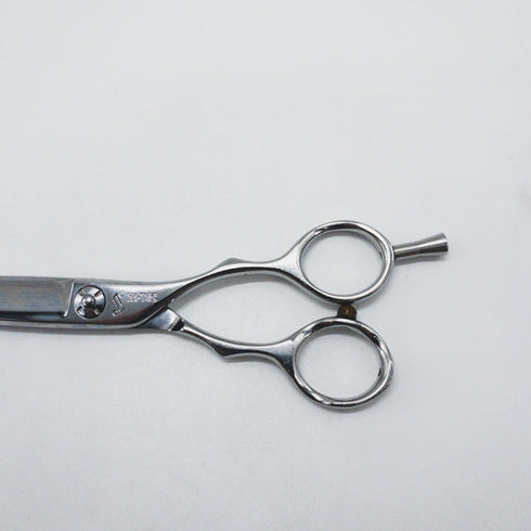 【SHEEMA Hi-TEC島理研】R-cut 65Wカーブ シザー メガネ 理容 美容ハサミ 美容師 理容師 右利き 6.5インチ 中古 sc1673