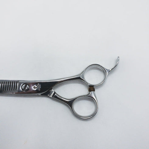 【ヒカリシザーズHIKARI光シザーHIKARI SCISSORS】トレンディー3 731 オフセット シザー セニング 美容ハサミ すきばさみ 美容師 理容師 約8% 右利き 6インチ 中古 sc1687
