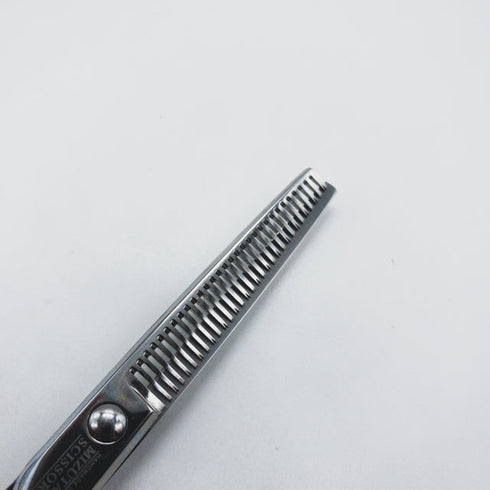 【ミズタニシザーズ ミズタニシザーMIZUTANI SCISSORS】BLACK-SMITH 逆刃 オフセット シザー セニング 美容ハサミ すきばさみ 美容師 理容師 約15~20% 右利き 6インチ 中古 sc1693
