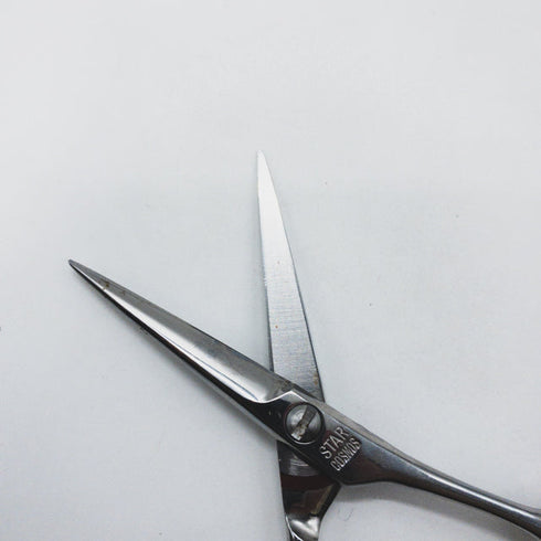 【ヒカリシザーズHIKARI光シザーHIKARI SCISSORS】STAR COSMOS103 シザー メガネ 理容 美容ハサミ 美容師 理容師 右利き 5インチ 中古 sc1695