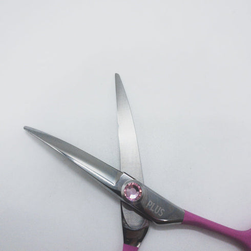 【PLUS inufuwari】カーブシザー トリミングシザー メガネ 右利き トリマー ペット 5.6インチ 中古 sc1706