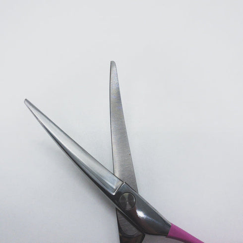 【PLUS inufuwari】カーブシザー トリミングシザー メガネ 右利き トリマー ペット 5.6インチ 中古 sc1706
