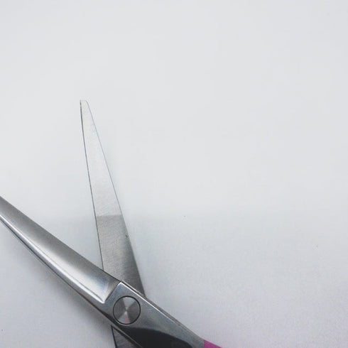 【PLUS inufuwari】カーブシザー トリミングシザー メガネ 右利き トリマー ペット 5.6インチ 中古 sc1706