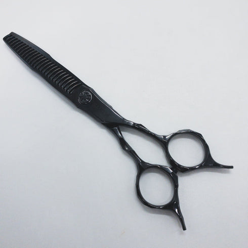 【ハヤシシザーズ ハヤシシザーHAYASHI SCISSORS】HYS-26RT-WH-6 クレーター加工 メガネ シザー セニング 美容ハサミ すきばさみ 美容師 理容師 約30~35% 右利き 6インチ 中古 sc1718