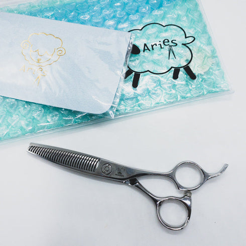 【ビアーズBEARDS】Aries POSEIDON3刃 トリミングシザー セニング オフセット 右利き トリマー ペット 5.8インチ 中古 sc1728