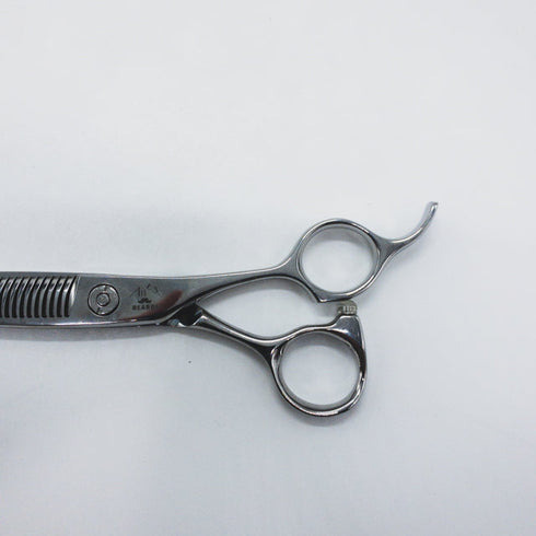 【ビアーズBEARDS】Aries POSEIDON3刃 トリミングシザー セニング オフセット 右利き トリマー ペット 5.8インチ 中古 sc1728