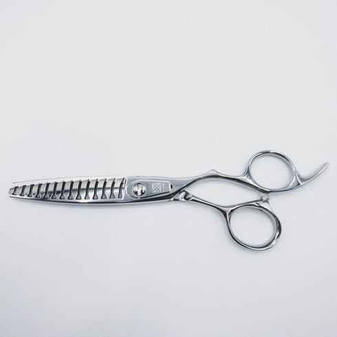 新品未使用【内海ウツミUTSUMI】U&U DOUBLE38両グシ オフセット シザー セニング 美容ハサミ すきばさみ 美容師 理容師 約38% 右利き 6インチ 中古 sc2366