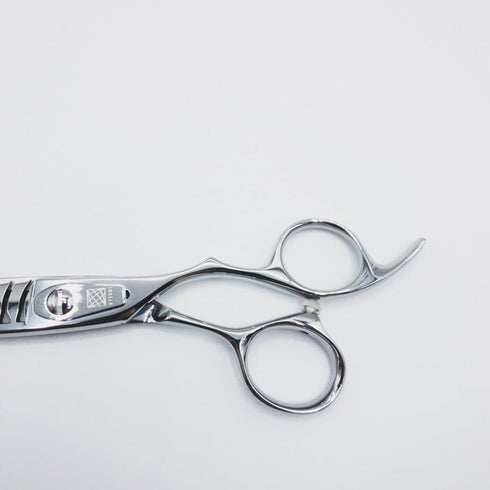 新品未使用【内海ウツミUTSUMI】U&U DOUBLE38両グシ オフセット シザー セニング 美容ハサミ すきばさみ 美容師 理容師 約38% 右利き 6インチ 中古 sc2366