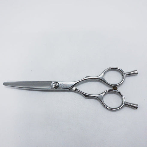 【SHEEMA Hi-TEC島理研】R-cut 55Wカーブ シザー メガネ 理容 美容ハサミ 美容師 理容師 右利き 5.5インチ 中古 sc1775