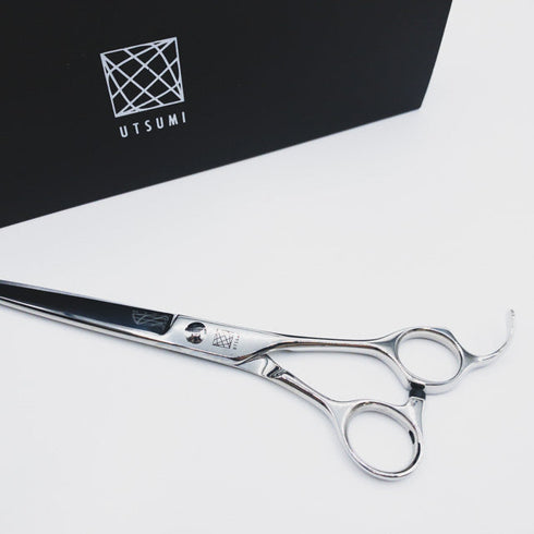 新品未使用【内海ウツミUTSUMI】U&U TECNO1-70 トリミングシザー オフセット 右利き トリマー ペット 7インチ 中古 sc2458