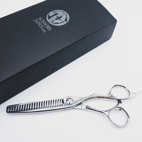 新品同様【シザーズジャパンSCISSORS JAPAN】Qv FLOR23% LSBS加工 オフセット シザー セニング 美容ハサミ すきばさみ 美容師 理容師 約23% 右利き 5.8インチ 中古 sc183