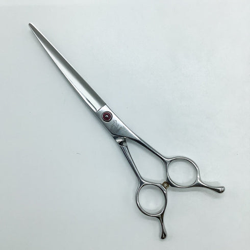 【ケリー ワンクスKERRY】R-690S ギザ刃カーブ トリミングシザー メガネ 右利き トリマー ペット 6.9インチ 中古 sc1830