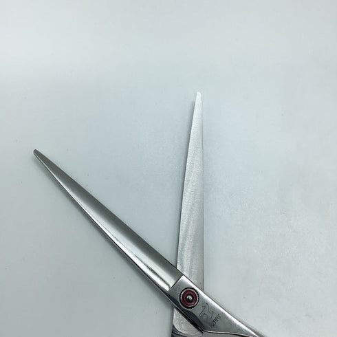 【ケリー ワンクスKERRY】R-690S ギザ刃カーブ トリミングシザー メガネ 右利き トリマー ペット 6.9インチ 中古 sc1830