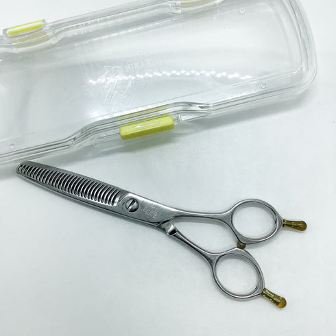【ヒカリシザーズHIKARI光シザーHIKARI SCISSORS】Lucis746ルーキス メガネ シザー セニング 美容ハサミ すきばさみ 美容師 理容師 約25% 右利き 6インチ 中古 sc1831