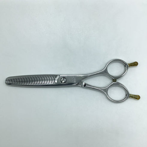 【ヒカリシザーズHIKARI光シザーHIKARI SCISSORS】Lucis746ルーキス メガネ シザー セニング 美容ハサミ すきばさみ 美容師 理容師 約25% 右利き 6インチ 中古 sc1831
