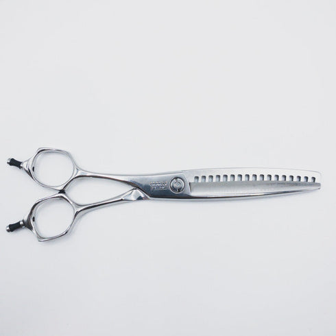 美品【ミズタニシザーズ ミズタニシザーMIZUTANI SCISSORS】ACRO Acroleaf WIDE M-25 leftyメガネ シザー セニング 美容ハサミ すきばさみ 美容師 理容師 約15~25% 左利き 5.8インチ 中古 sc184