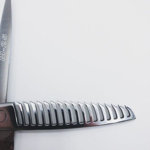 美品【ミズタニシザーズ ミズタニシザーMIZUTANI SCISSORS】ACRO Acroleaf WIDE M-25 leftyメガネ シザー セニング 美容ハサミ すきばさみ 美容師 理容師 約15~25% 左利き 5.8インチ 中古 sc184