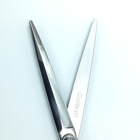 新品未使用【メーカー不明】Clio70mixHX片剣刃 シザー オフセット 理容 美容ハサミ 美容師 理容師 右利き 7インチ 中古 sc2116