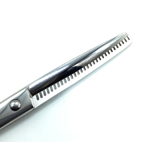 新品未使用【メーカー不明】 メガネ シザー セニング 美容ハサミ すきばさみ 美容師 理容師 約30% 右利き 6.2インチ 中古 sc2248