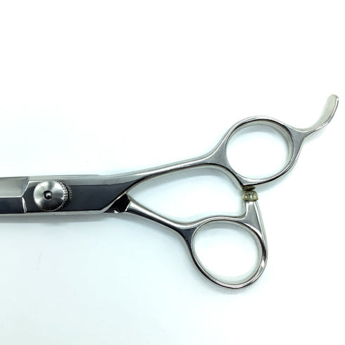 新品未使用【メーカー不明】 片剣刃シザー オフセット 理容 美容ハサミ 美容師 理容師 右利き 6.7インチ 中古 sc2188