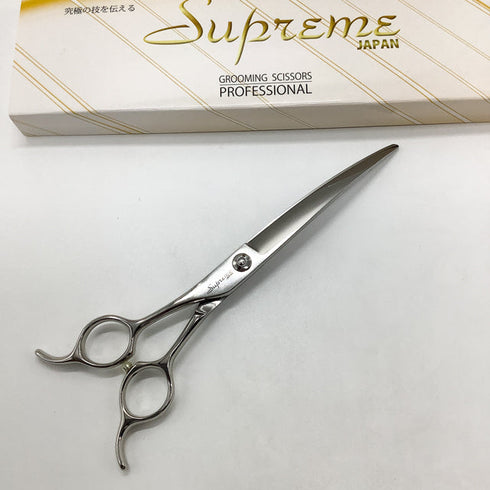 新品同様【SUPREMEサプリーム】DKC-70NLカーブ トリミングシザー メガネ 左利き トリマー ペット 7インチ 中古 sc2461