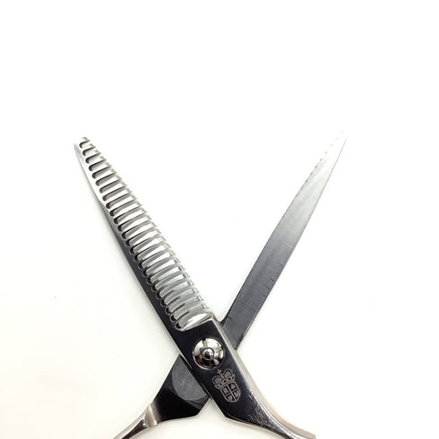 【ロイヤルマスターROYAL MASTER】SMOOTH MM25 メガネ シザー セニング 美容ハサミ すきばさみ 美容師 理容師 約20~30% 右利き 5.9インチ 中古 sc1880