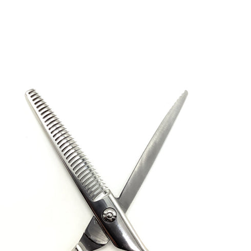 新品未使用【メーカー不明】 メガネ シザー セニング 美容ハサミ すきばさみ 美容師 理容師 約30~35% 右利き 6.2インチ 中古 sc2555