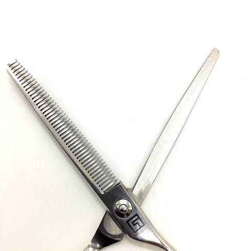 【SVANS.スバンス】SICKLE-4カーブ トリミングシザー メガネ 右利き トリマー ペット 6.5インチ 中古 sc1896