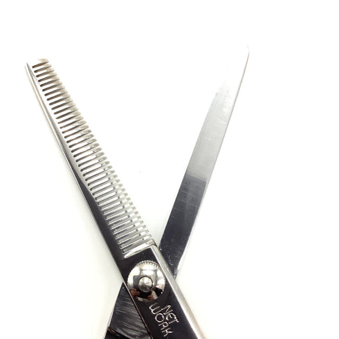 【ネットワークNETWORK】KM40 オフセット シザー セニング 美容ハサミ すきばさみ 美容師 理容師 約10~20% 右利き 6インチ 中古 sc1898