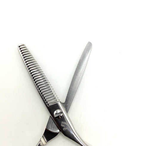 【TENYO天洋】D-thinning D-1-15 メガネ シザー セニング 美容ハサミ すきばさみ 美容師 理容師 約20% 右利き 5.7インチ 中古 sc1899