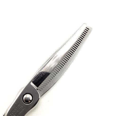 【ミズタニシザーズ ミズタニシザーMIZUTANI SCISSORS】SWORD THINNING 40正刃 オフセット シザー セニング 美容ハサミ すきばさみ 美容師 理容師 約20% 右利き 6インチ 中古 sc1939