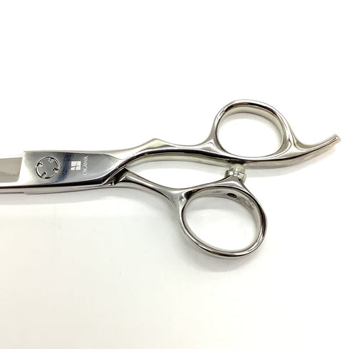 美品【オオカワプロシザーズ オオカワプロシザーOKAWA PRO SCISSORS】HCS-56X ドライカット シザー オフセット 理容 美容ハサミ 美容師 理容師 右利き 5.6インチ 中古 sc1977