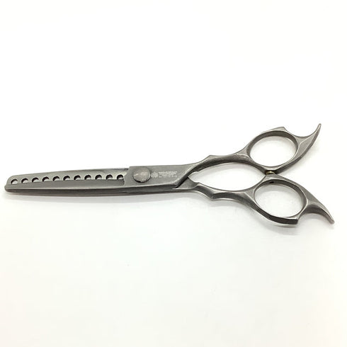 【TEXOSテクノス】11目 メガネ シザー セニング 美容ハサミ すきばさみ 美容師 理容師 約25~30% 右利き 5.8インチ 中古 sc1981