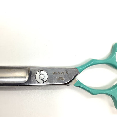 【ビアーズBEARDS】LOLO-7.5Nパワフルホワイトミントカーブ トリミングシザー メガネ 右利き トリマー ペット 7.5インチ 中古 sc1994