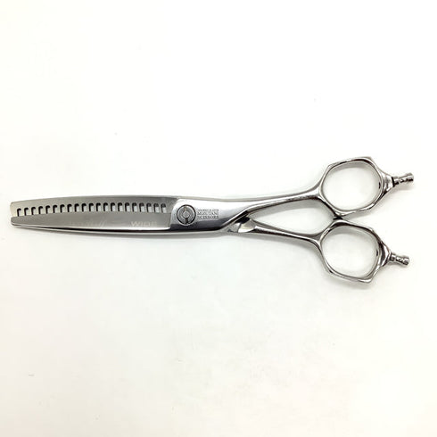 【ミズタニシザーズ ミズタニシザーMIZUTANI SCISSORS】Acroleaf WIDE M-15 メガネ シザー セニング 美容ハサミ すきばさみ 美容師 理容師 約5~15% 右利き 5.8インチ 中古 sc2003