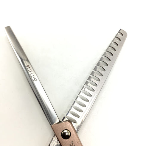 【SVANS.スバンズ】ローズゴールド ブレンディング トリミングシザー 右利き セニング トリマー ペット 7インチ 中古 sc2039